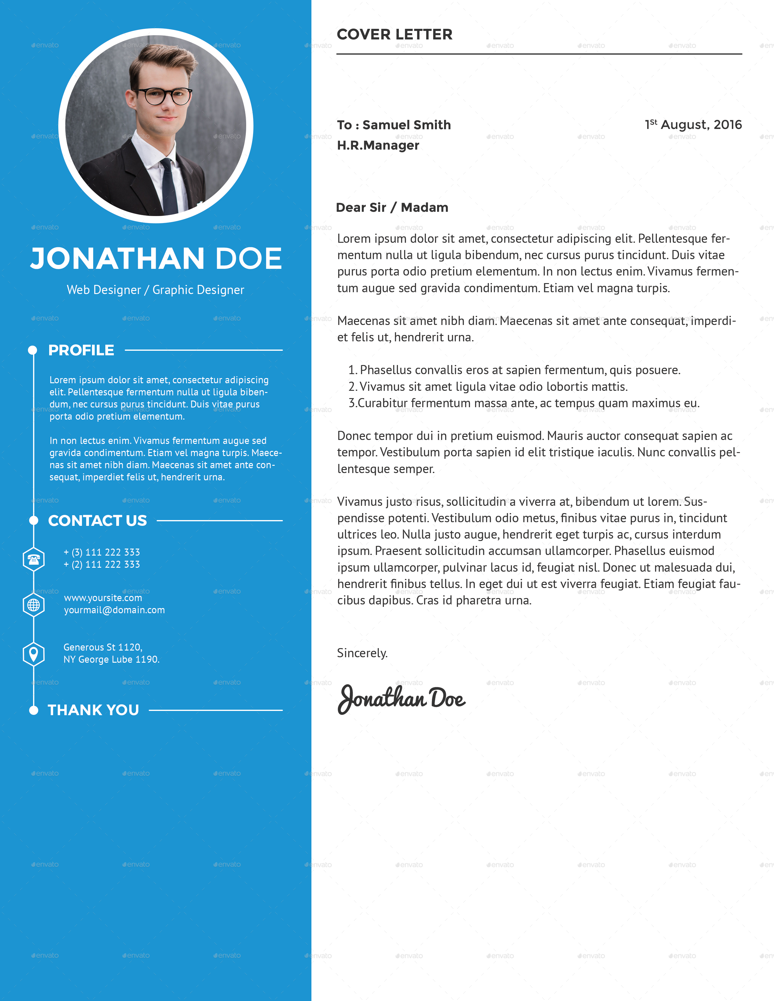 Clean Creative Resume, Print Templates | GraphicRiver