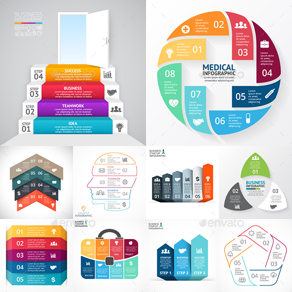 Sellers Infographics Of 2016 Part 2. PSD, EPS, AI.