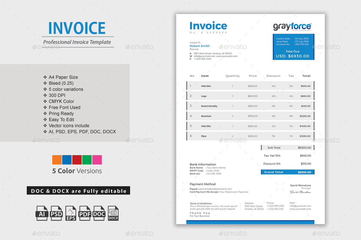 corporate invoice template