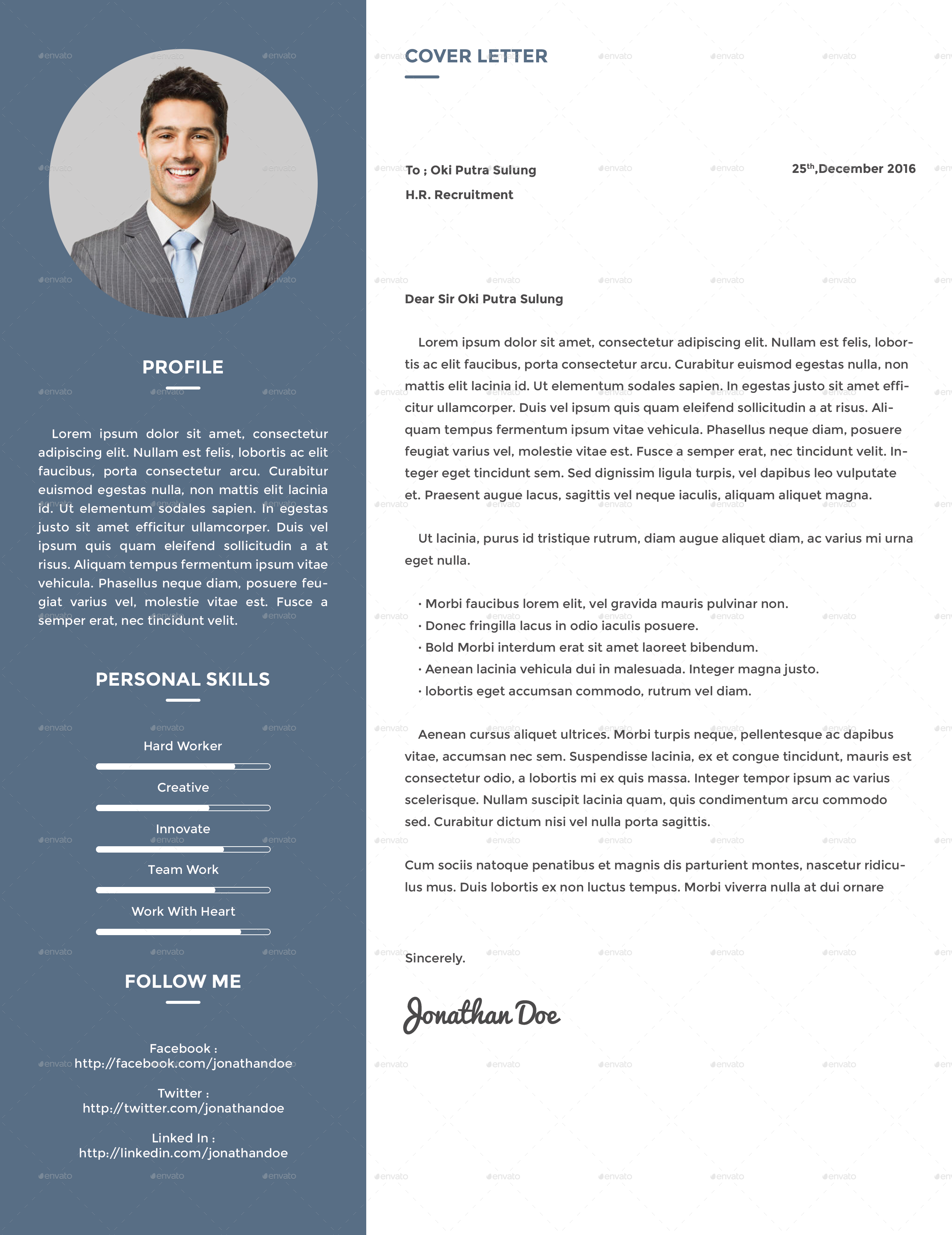 Clean Creative Resume v2 , Print Templates | GraphicRiver