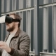 Bearded Attractive Man Uses Virtual Reality Glasses In The Urban Space.  - VideoHive Item for Sale