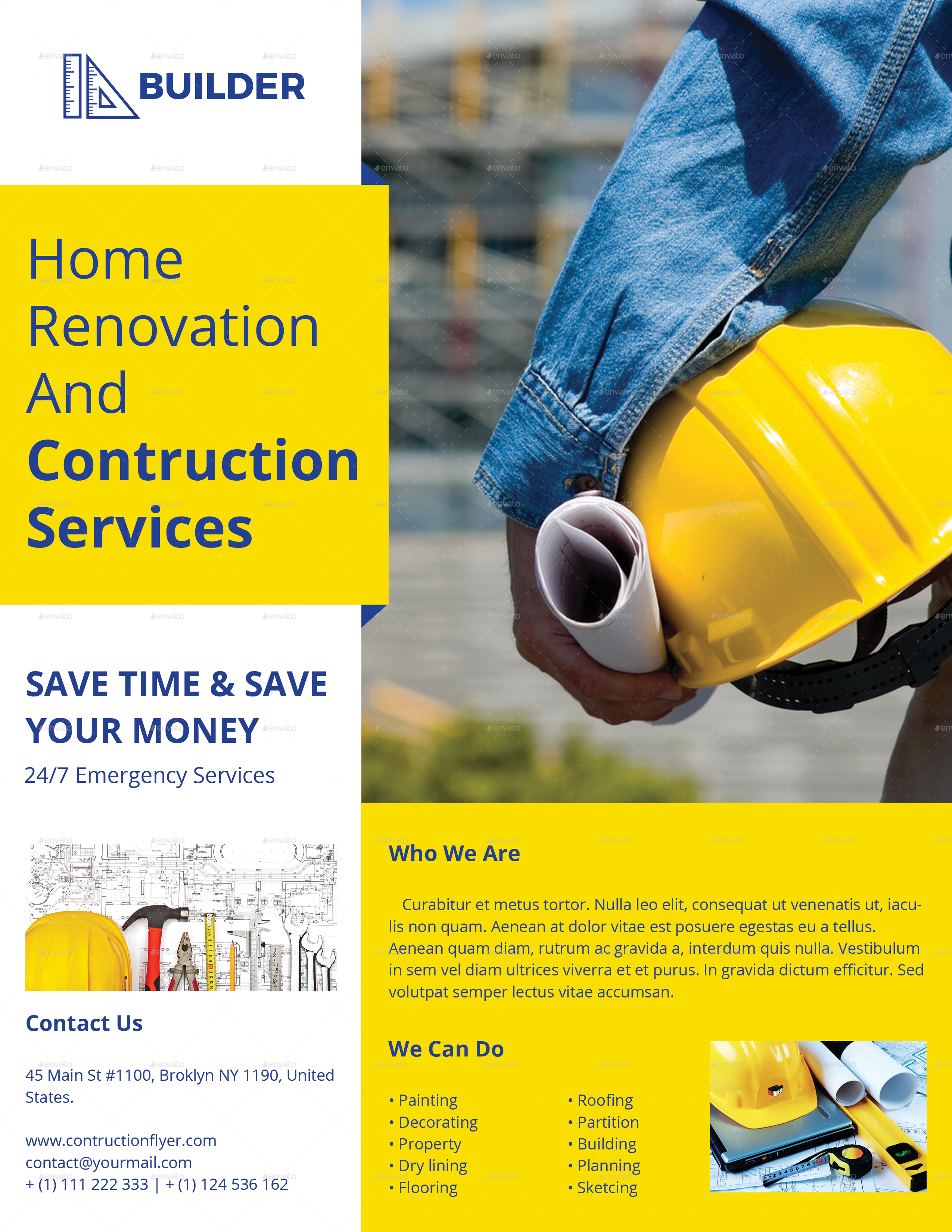 Contruction Flyer Vol 2, Print Templates | GraphicRiver