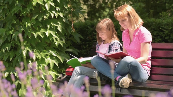 Mother And Daughter Reading Books