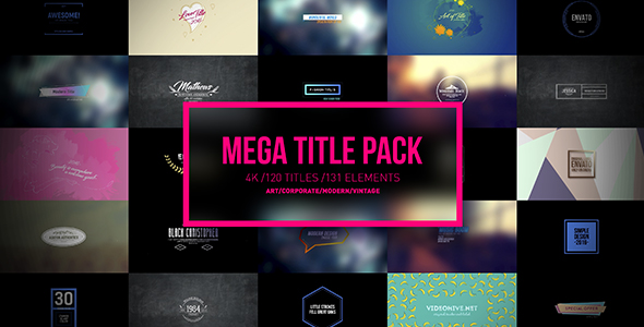 Mega Titles/ Simple Clean Titles Intro/ Modern Vintage Openers/ Presentations Typography/ Broadcast