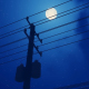 Utility Pole - Night - Moon Utility Pole - Night - Moon - VideoHive Item for Sale