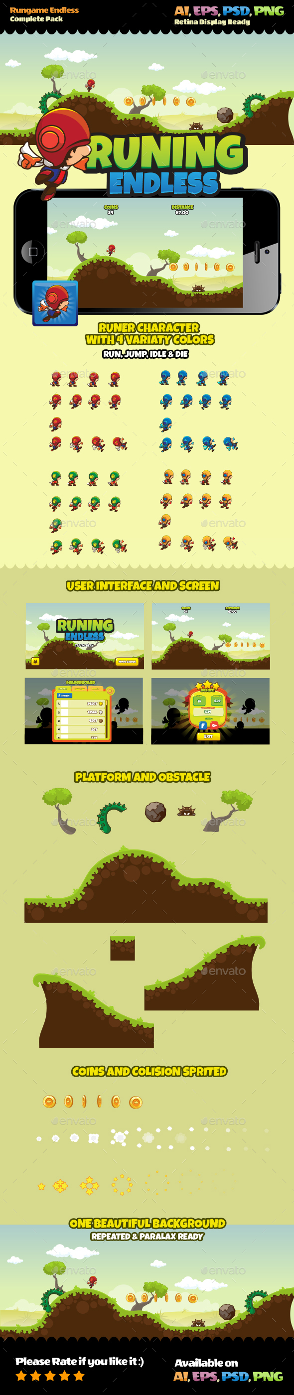 Run Endless Game Pack - Game Kits Game Assets