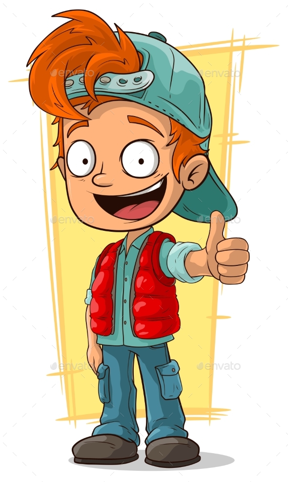 Cartoon Little Redhead Boy by GB_Art GraphicRiver