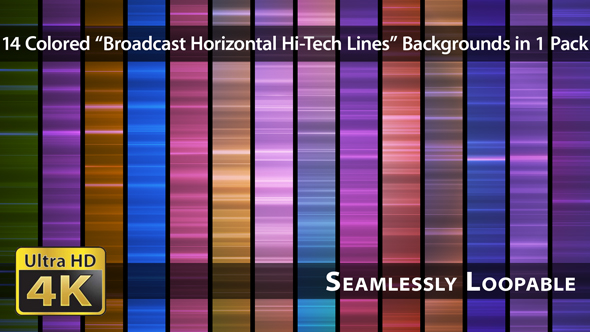 Broadcast Horizontal Hi-Tech Lines - Pack 01