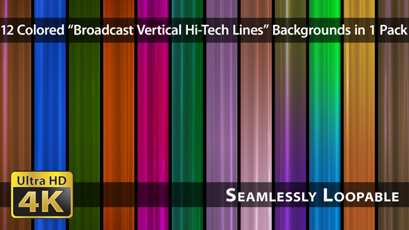 Broadcast Vertical Hi-Tech Lines - Pack 01