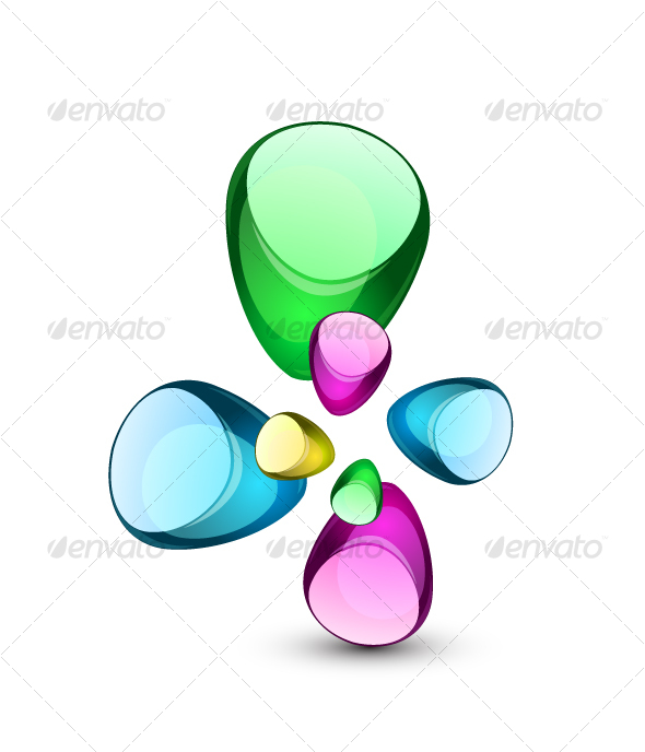 Abstract glass shapes - Decorative Symbols Decorative