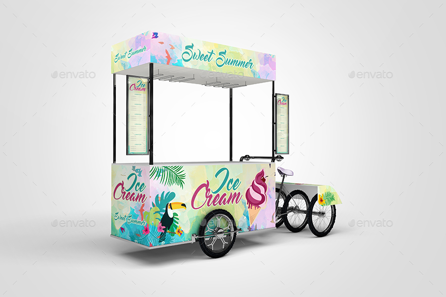 Download Ice Cream Cart Mock-Up by StreetD | GraphicRiver