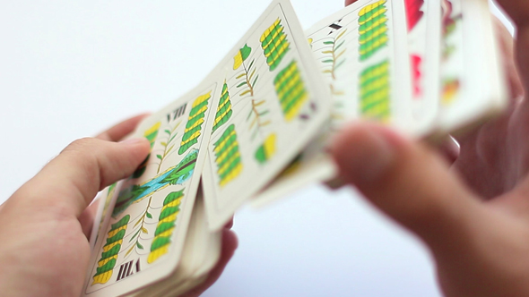 Shuffling Modern Cards Deck