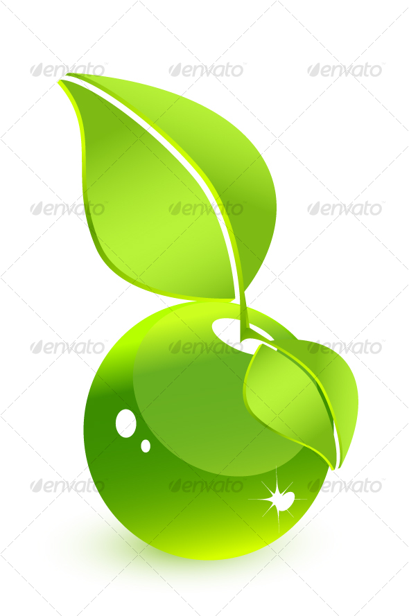 Green glass water-fruit - Nature Conceptual
