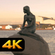 Mermaid Statue Copenhagen at Sunset - VideoHive Item for Sale