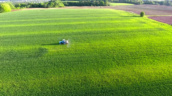 Tractor Working In The Fields