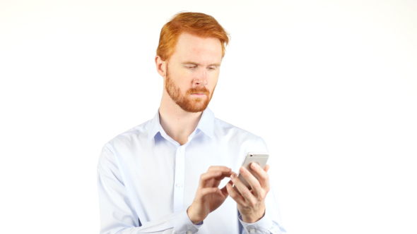 Businessman Using a Smartphone alt