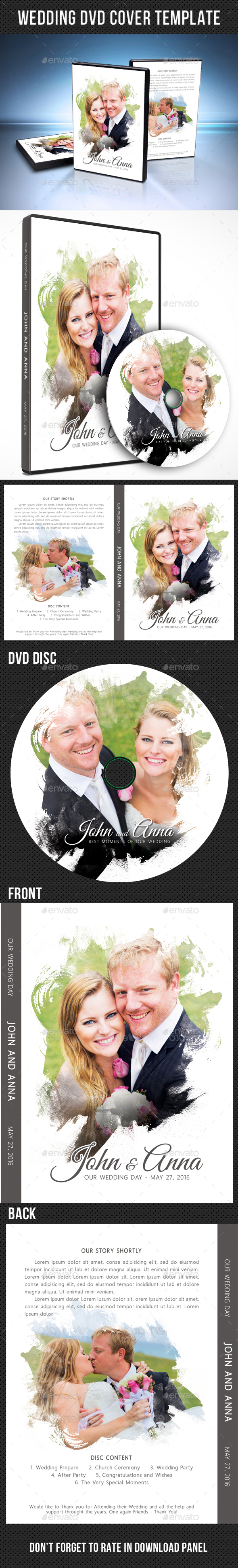 Wedding DVD Cover Template 17 - CD & DVD Artwork Print Templates