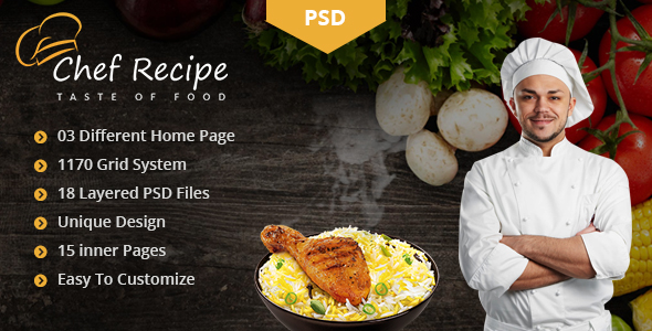 Recipe - Food PSD Template