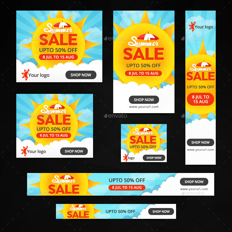 Product Sale Banners Bundle   10 Sets   180 Banners | Banner