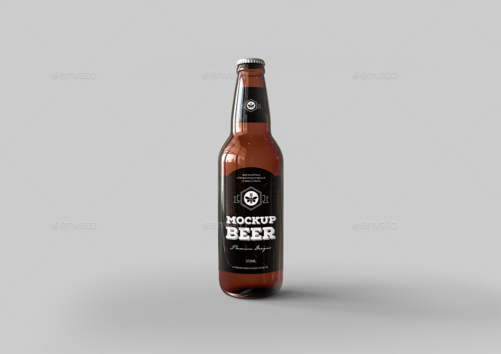 Download Beer Bottle Mock-Up | Glass Bottle Mockup | Premium ...