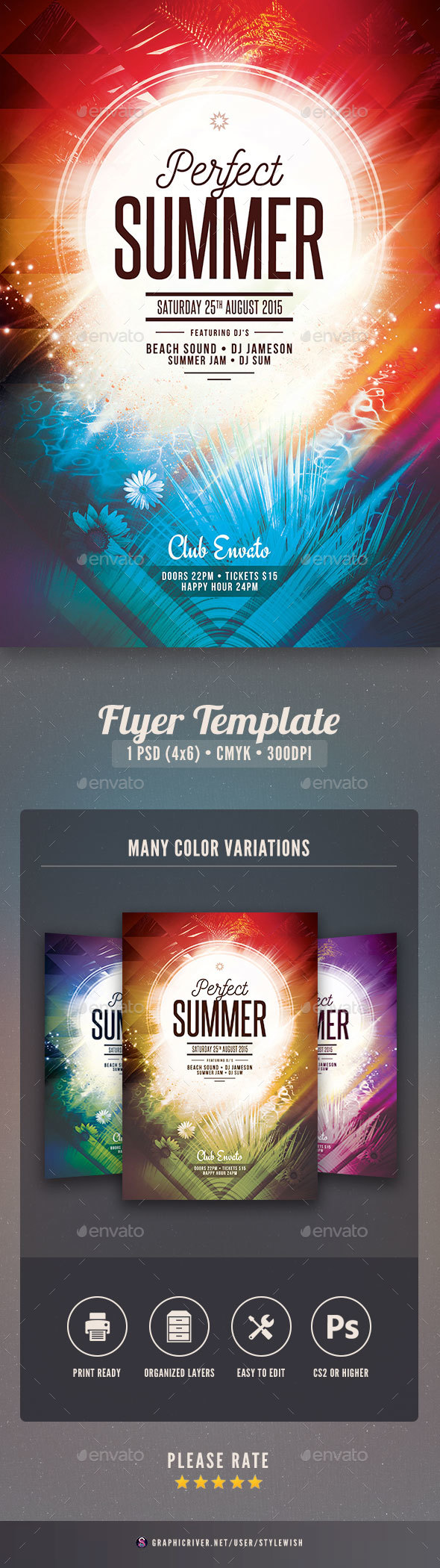Perfect Summer Flyer - Clubs & Parties Events
