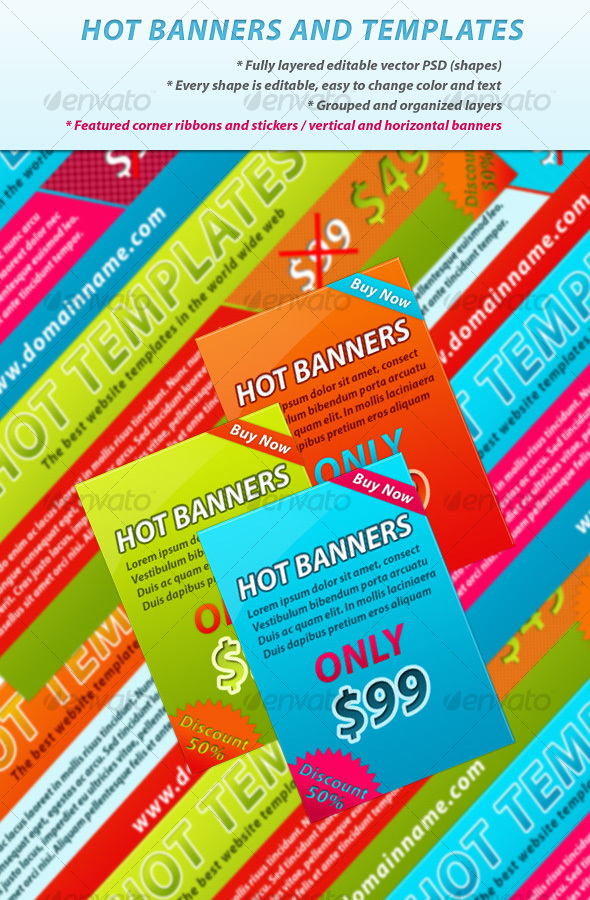 Hot Web Banners - Web Elements