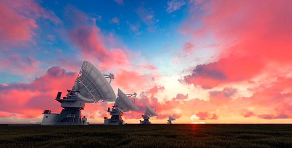 Astronomical Observatories At Sunset, Motion Graphics | VideoHive