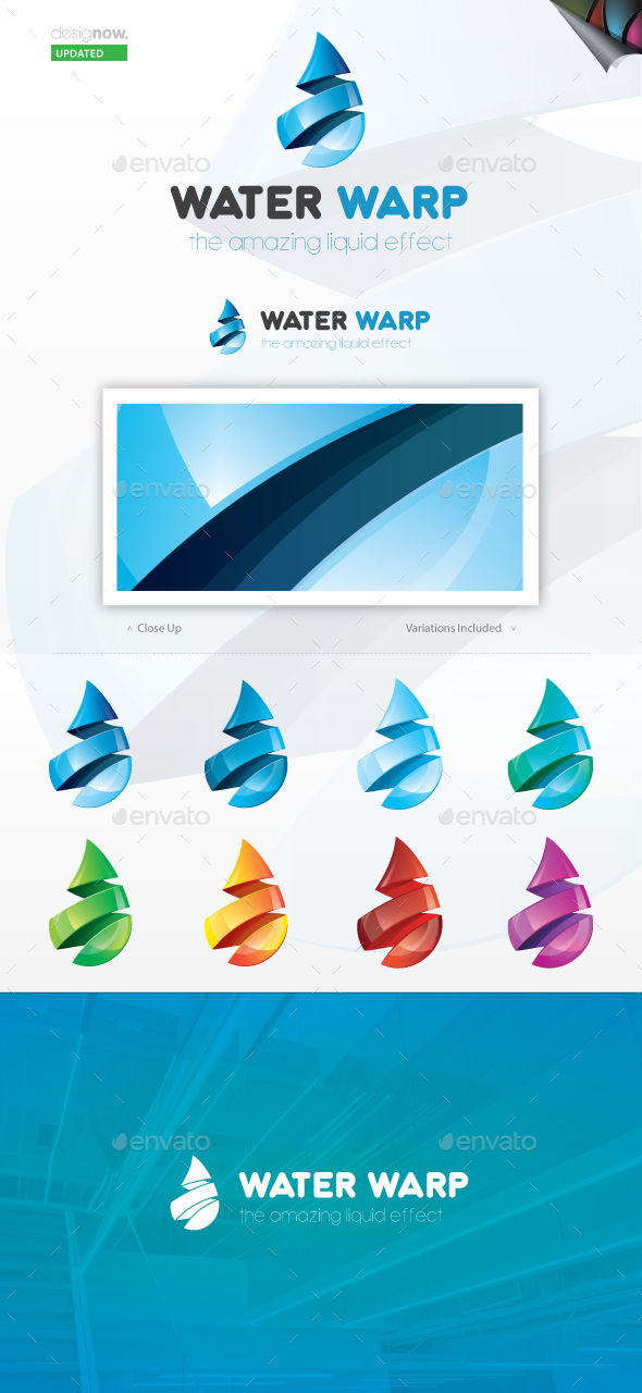 Water Warp Logo - Nature Logo Templates