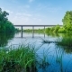 The River Flows Under The Bridge a Sunny Summer Day Nature Tour  - VideoHive Item for Sale