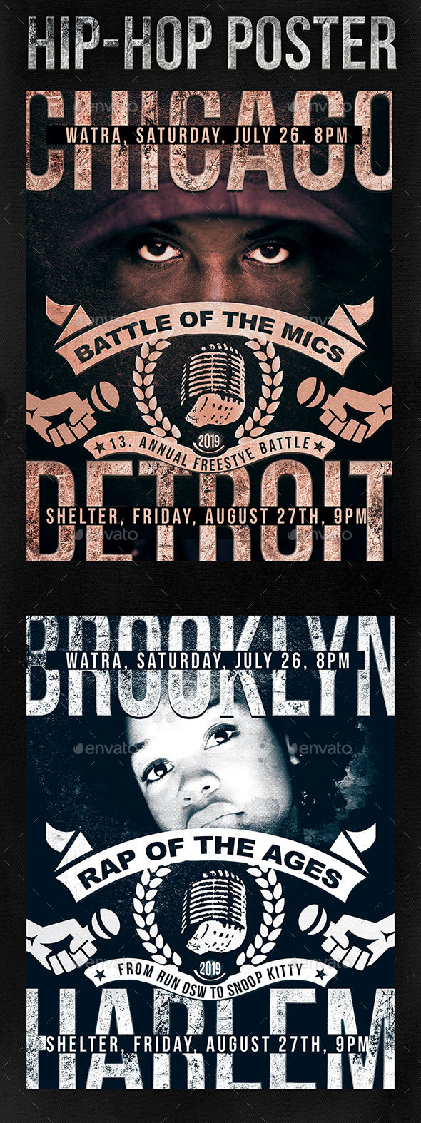 Hip-Hop Poster / Flyer - Clubs & Parties Events