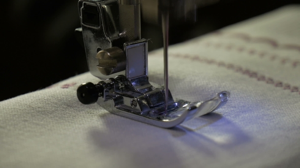 A Sewing Machine, Sew The Fabric, Stock Footage | VideoHive