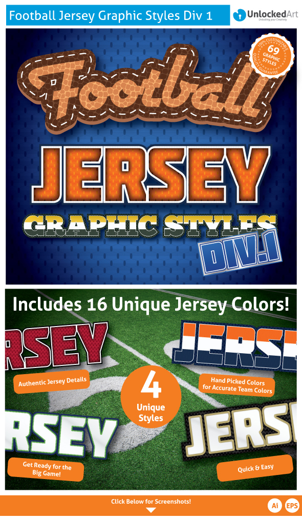 Football Jersey Div 1 Graphic Styles - Styles Illustrator