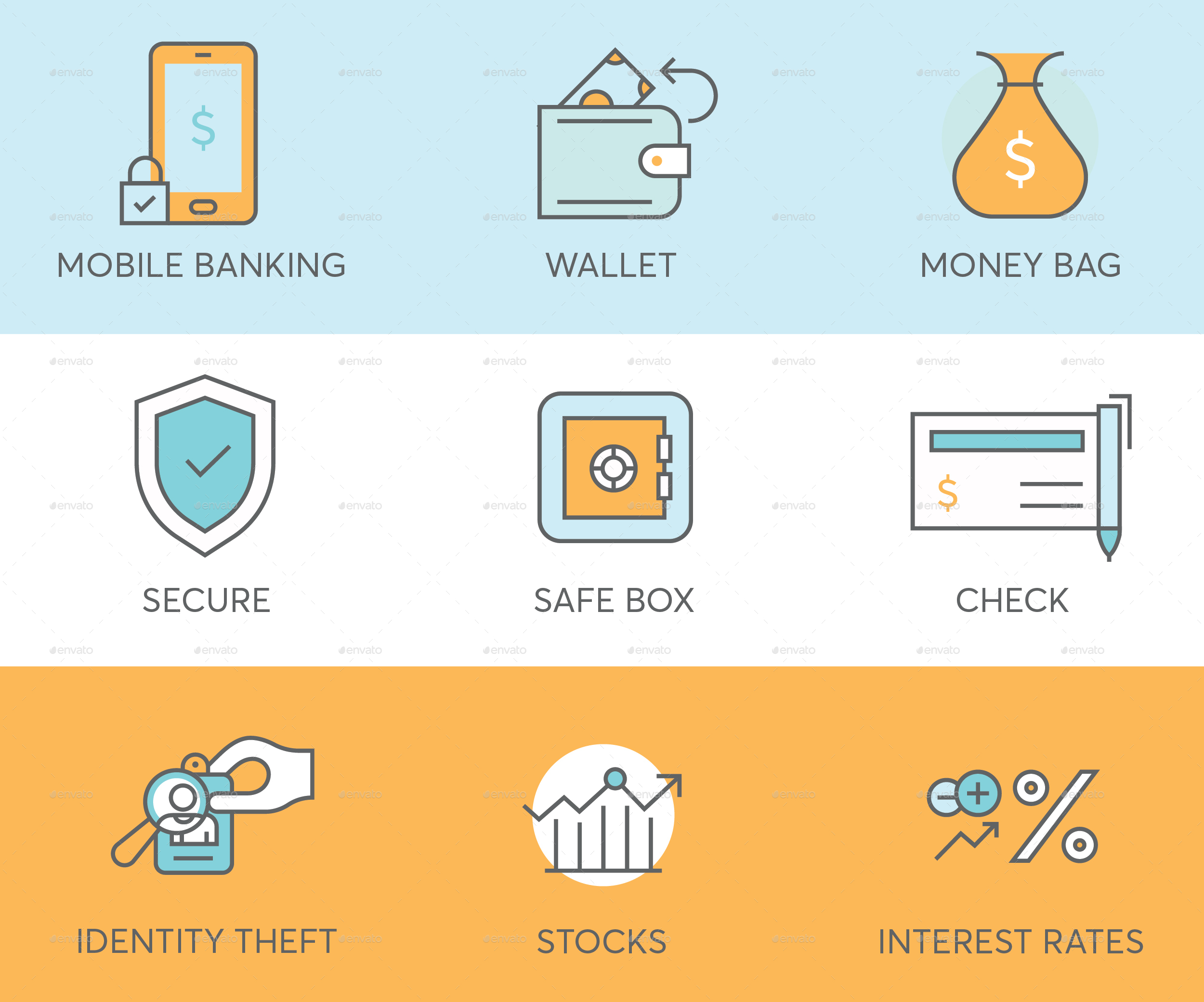 finance icons by krafted