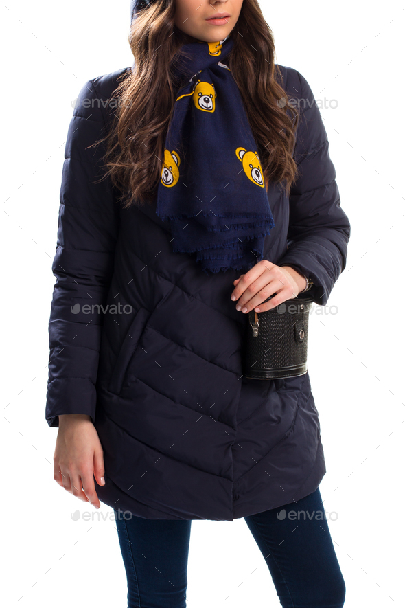 Young woman in down jacket