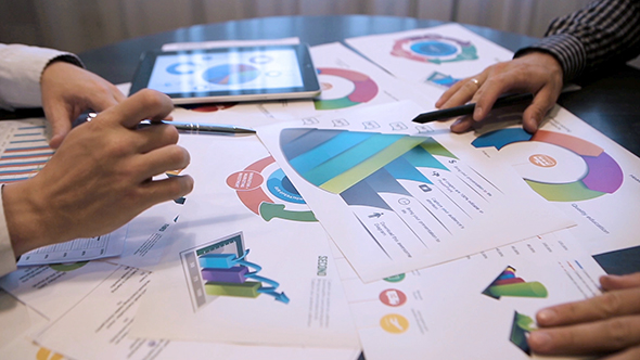 Businesspeople Working Together in Office