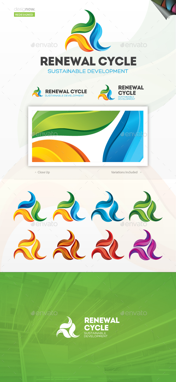Renewal Cycle Logo - Nature Logo Templates
