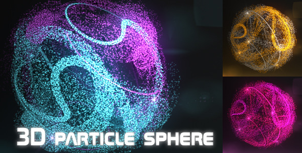 3D Particle Sphere Logo Reveal