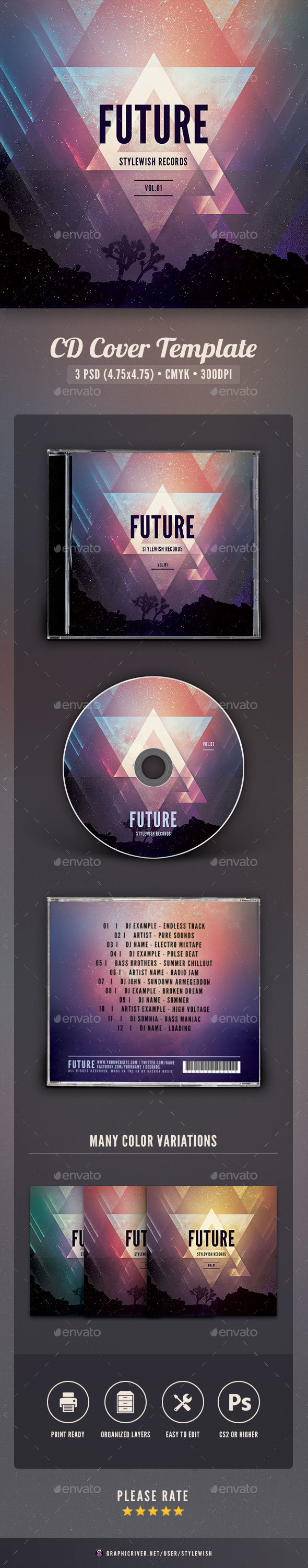 Futuristic CD Cover Artwork