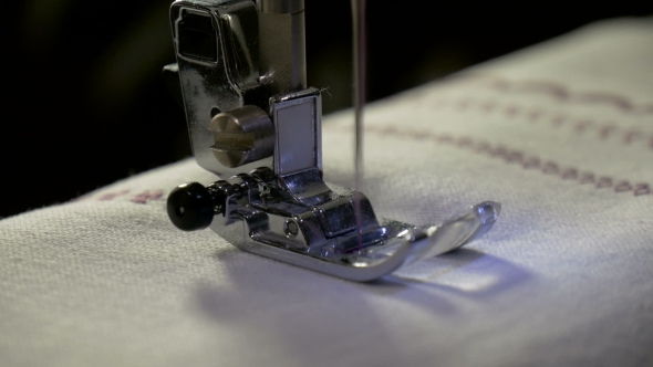 A Sewing Machine, Sew The Fabric, Stock Footage | VideoHive