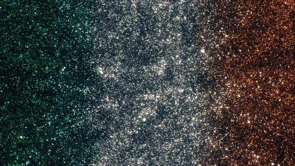Ireland Flag With Abstract Particles