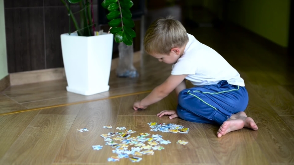 Boy Playing at Home