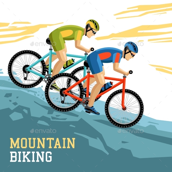 Mountain Biking Illustration