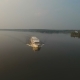 Cruise Ship On The river.Aerial View - VideoHive Item for Sale