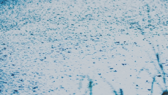 Rain Drops On Water. Heavy Rain On Water alt