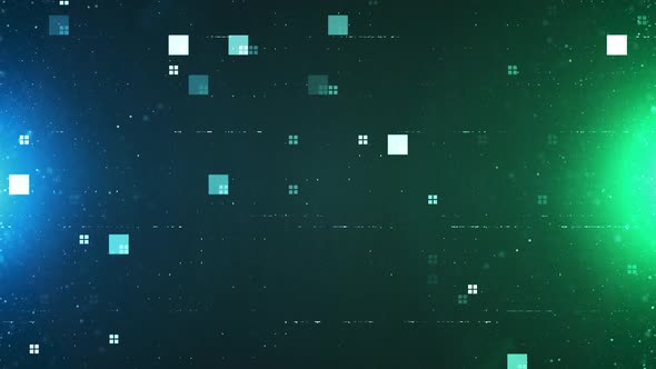 Dual Color Block Pattern Sci Fi Blue and Green with Motion alt