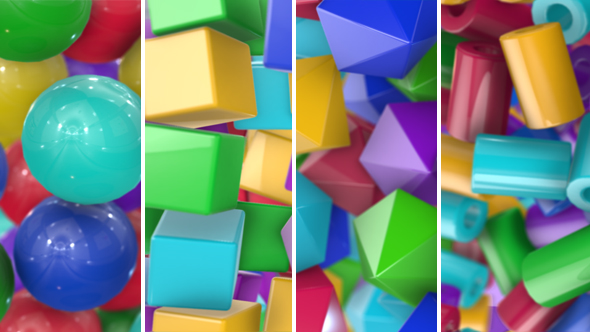 Colored Geometric Shapes Transitions