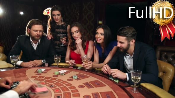Dealer Shuffles the Men and Women in a Casino