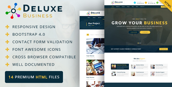 Deluxe Business HTML Template - Business Corporate