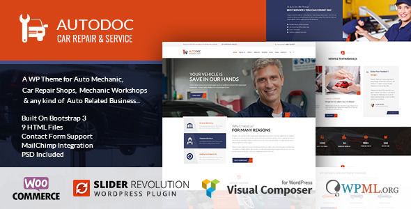 AutoDoc - Car Repair Mechanic Shop WordPress Theme - Business Corporate