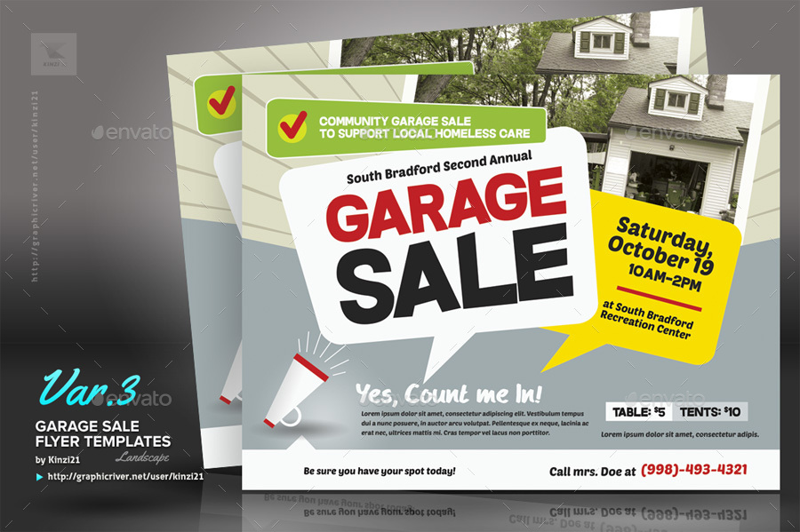 garage sale templates